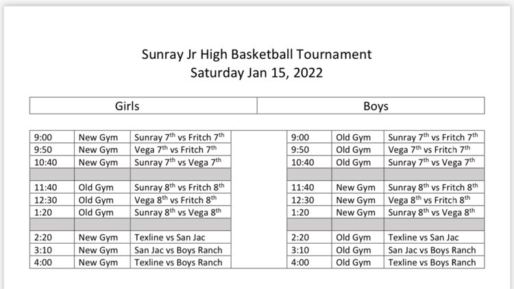 basketball tournament schedule 