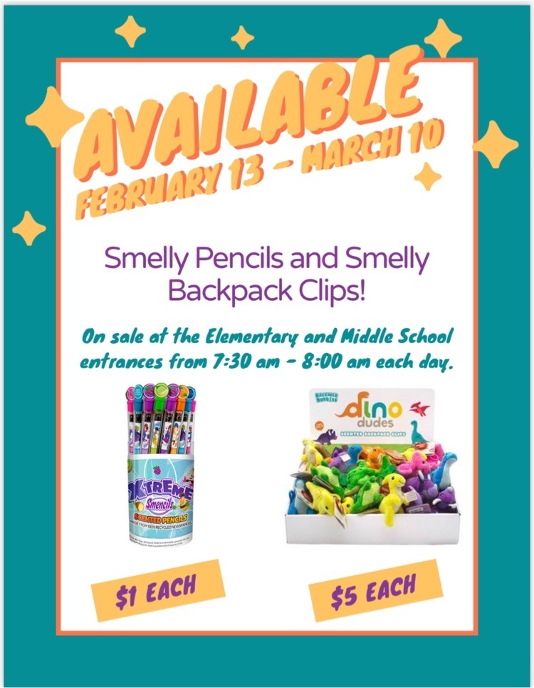 pto selling smelly pencils and backpack clips 