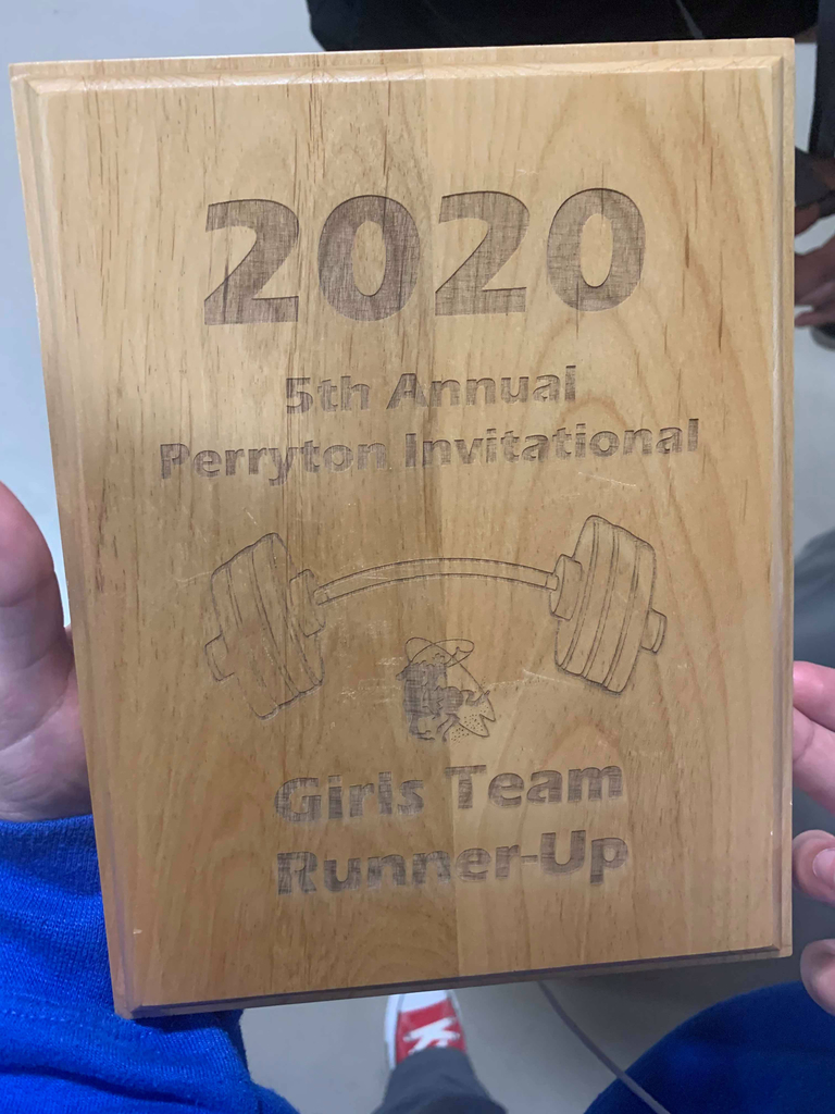HS girls 2nd place plaque 
